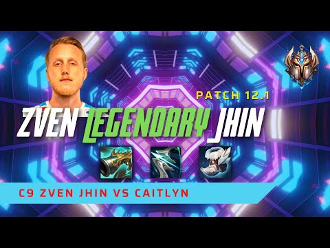 ZVEN LEGENDARY JHIN! - C9 Zven Plays Jhin ADC vs Caitlyn! | Season 2022 (Patch 12.1)