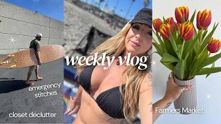 HE GOT STITCHES | DECLUTTER PILE | GOODWILL | ROSS HAUL | FARMERS MARKET