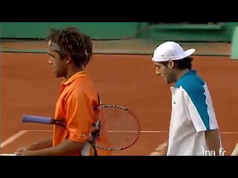 James Blake vs Sebastien Grosjean 2002 Roland Garros R2 Highlights