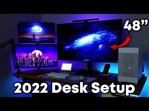My OLED Dream Gaming Desk Setup 2023!