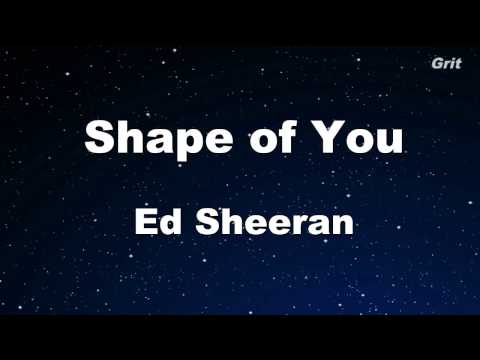 Shape of You - Ed Sheeran Karaoke 【No Guide Melody】 Instrumental