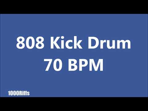 808 Kick Bass Drum : 70 BPM : Beats Per Minute