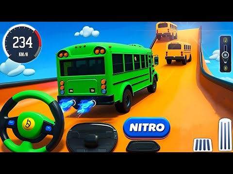 Mega Ramp Bus Stunts Simulator: Coach Bus Extreme Stunt Racing – Android Gameplay