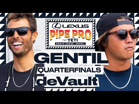Ian Gentil vs Imaikalani deVault | Lexus Pipe Pro presented by YETI - Quarterfinals Heat Replay