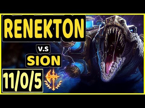 4LAN (RENEKTON) vs SION - 11/0/5 KDA TOP GAMEPLAY - BR Ranked DIAMOND
