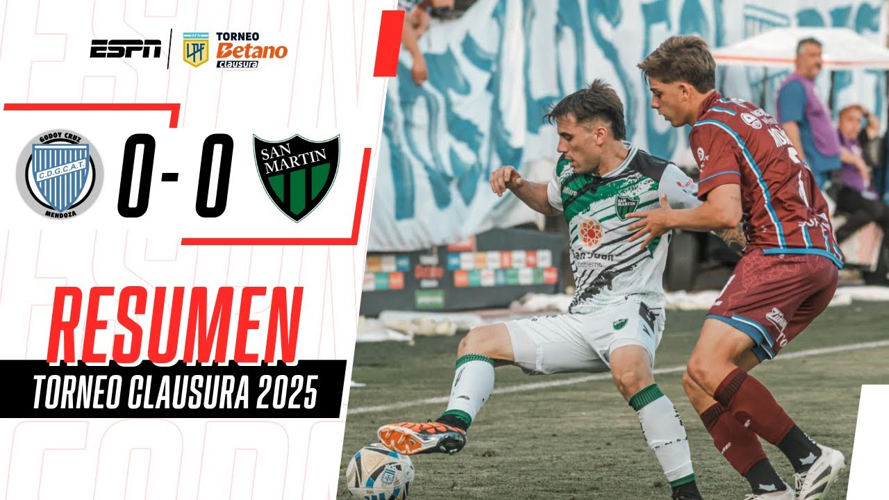EL CLÁSICO CUYANO NO TUVO DUEÑO EN MENDOZA | Godoy Cruz 0-0 San Martín SJ | RESUMEN