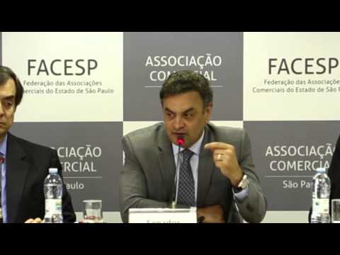 Aécio Neves faz palestra na Associação Comercial de São Paulo