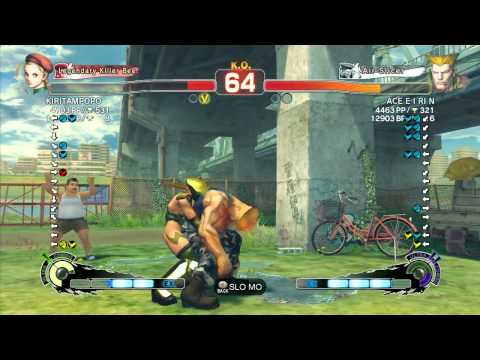 SSF4 AE: KIRITAMPOPO (Cammy) vs ACE E I RI N (Guile) - Ranked Match (720p HD)
