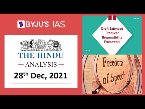 'The Hindu' Analysis for 28th December, 2021. (Current Affairs for UPSC/IAS)