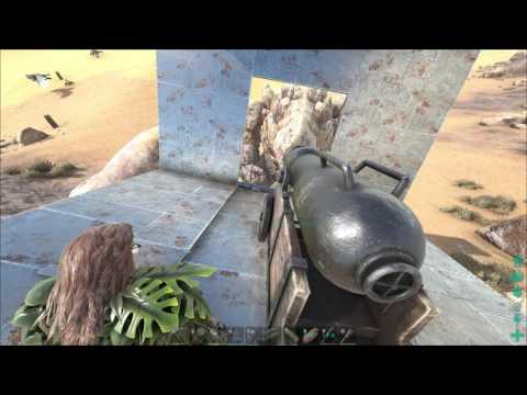 Ark Taming a Rock Elemental with cannon & Quetz