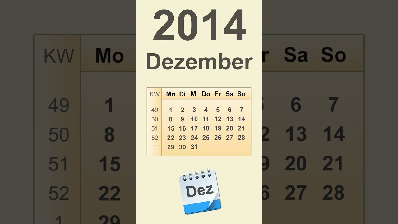 Kalender Dezember 2014