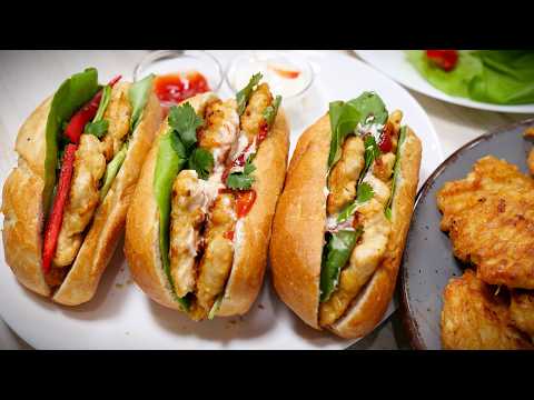 2 Mẹ Con Làm Món Này Ai Cũng Khen Ngon Quá Xá! Chỉ Cần 10 Phút, Bánh Mì Gà Chiên Thơm Bổ Vanh Khuyen
