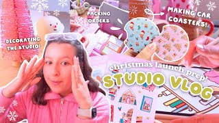 designing the 2024 christmas collection 🎄 making new festive products and decorating the studio! 🎀