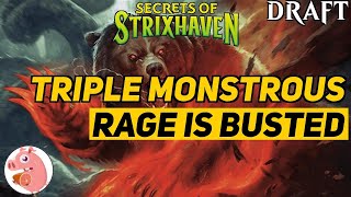 Triple Monstrous Rage Is Busted | Secrets of Strixhaven Draft