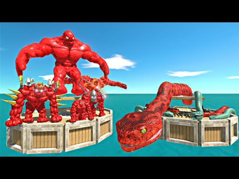 Black Mamba Team Coliseum Challenge | Mutant Golem Evolution Team vs Snake Team - ARBS