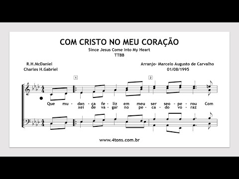 TTBB 0030 00 COM CRISTO NO MEU CORAÇÃO QUARTETO MIDI