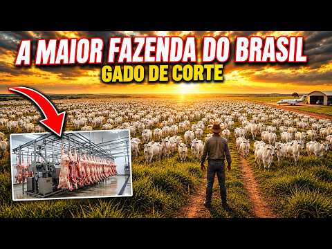 A Maior Fazenda de Gado de Corte do Brasil II 100 Mil Cabeças e Pista de Pouso!