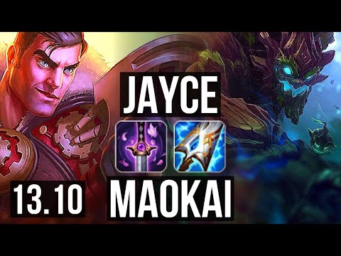 JAYCE vs MAOKAI (TOP) | 1300+ games, 1.8M mastery, Godlike | KR Grandmaster | 13.10