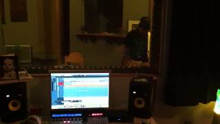 In the studio recording 