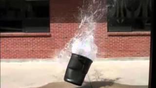 Sodium and Water in a 40 gallon trash can