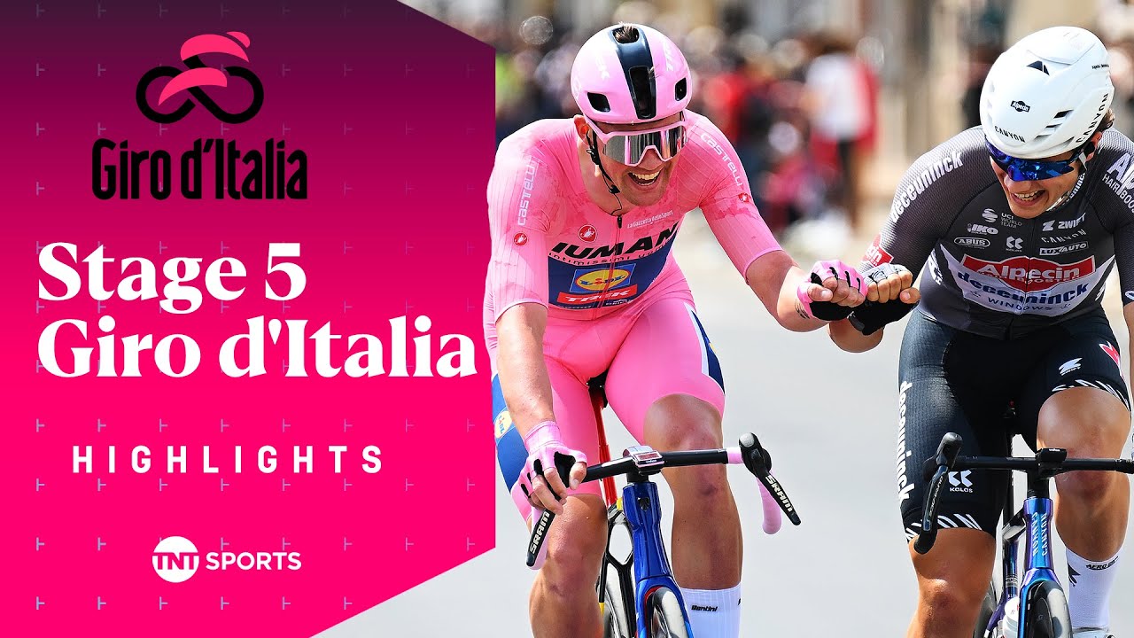 NAIL BITING WIN! 😬 | Men's Giro d'Italia Stage 5 Race Highlights | TNT Sports Cycling