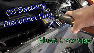 Disconnecting and Reconnecting the Battery in the C8 Corvette