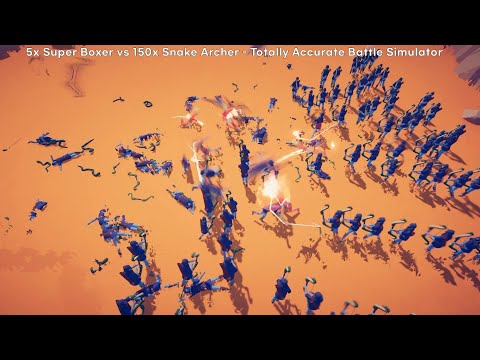 5x Super Boxer vs Every Units or Gods   Totally Accurate Battle Simulator