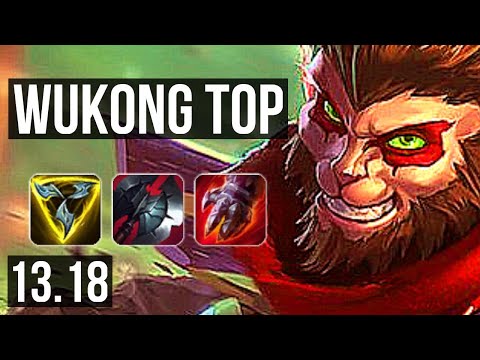 WUKONG vs GNAR (TOP) | Rank 3 Wukong, 2.6M mastery, 600+ games, 11/3/5 | NA Challenger | 13.18