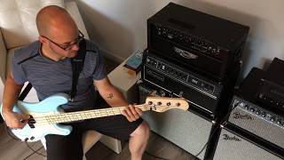 Video thumbnail for Ampeg SVT CL / Fender SuperBassman /Traynor YBA200 / Mesa Boogie Prodigy 4:88 /Sadowsky p bass by jo choui