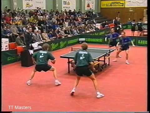 Tischtennis Bundesliga Andrzej Grubba Lucjan Blaszczyk vs Jorgen Persson Dmitry Mazunov Feb 1998