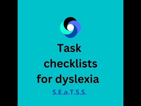 Screenshot of video: Task checklists for dyslexia