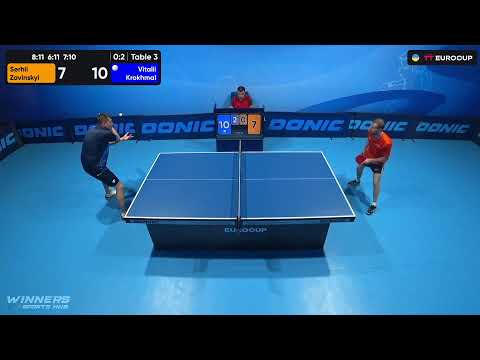 12:00 Serhii Zavinskyi - Vitalii Krokhmal 27.08.2023 TT Euro.Cup Ukraine Professional. TABLE 3