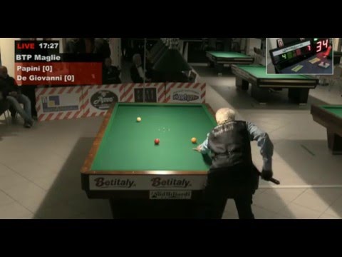 PAPINI vs DE GIOVANNI - 3^PROVA BILIARDO BTP 2016 MAGLIE