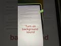 IPad Tip How To Turn On Background Music