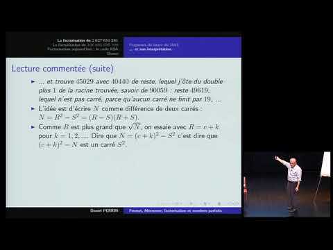 Fermat, Mersenne, factorisation et nombres parfaits