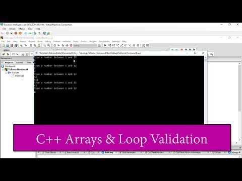 C Array And Loop Validation