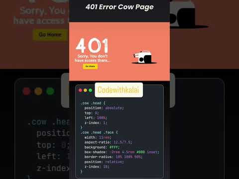 Error Cow Page #webdevelopment #frontenddevelopment #developer #coding #shorts