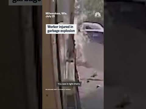 Worker injured in garbage explosion