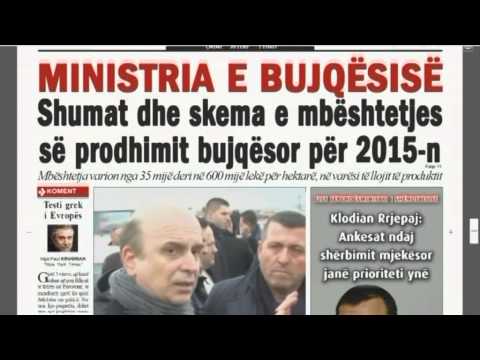Pasqyra e shtypit të ditës në "Ditë e Re"- 2 shkurt 2015- Ora News