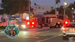 Pinellas Suncoast Fire Rescue Truck 28 Responding Pinellas County Florida 
