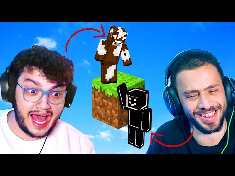 انحشرت على بلوك واحد مع زغلول🤣 Minecraft One Block