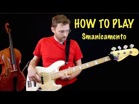 How to play Bass Riff of the day 108 come suonare lo smanicamento sulla tastiera del Basso ITA