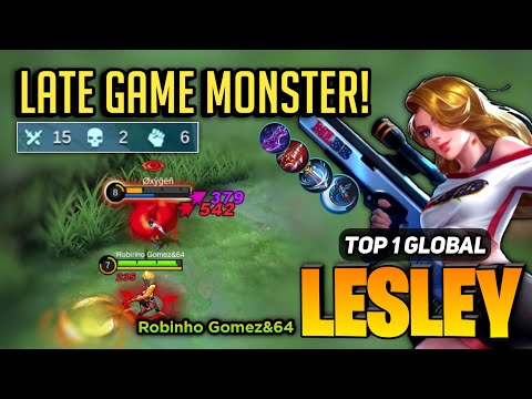 Lesley Goldlane Deadly Sniper [ Top 1 Global Lesley Best Build ] Robinho Gomez&64 - Mobile Legends