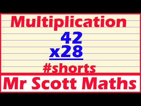 Column Method Multiplication | 2-Digit by 2-Digit #shorts