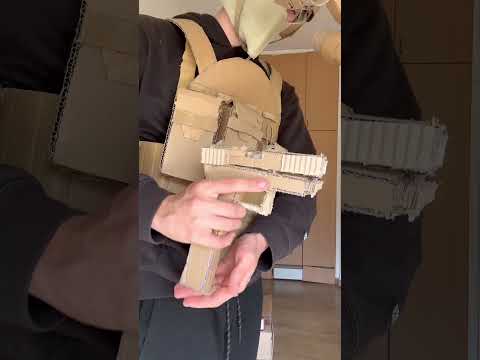 New cardboard loadout with g36 #papergun #fakegun #cardboardgun #cardboardarmy #military