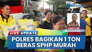 Polres Bantul Bagikan 1 Ton Beras SPHP Murah untuk Warga , Demi Kendalikan Stabilitas Harga Pangan