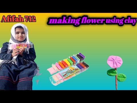 Making of flower with using clay art