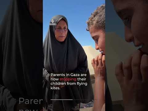 Children in Gaza fear flying their kites after Israeli threat | AJ #shorts