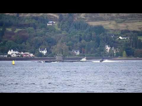 HMS Talent leaving the Clyde