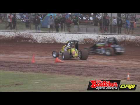 Wingless Sprints - Heat 1 - QLD Club Series - Kingaroy Speedway - 22.10.16